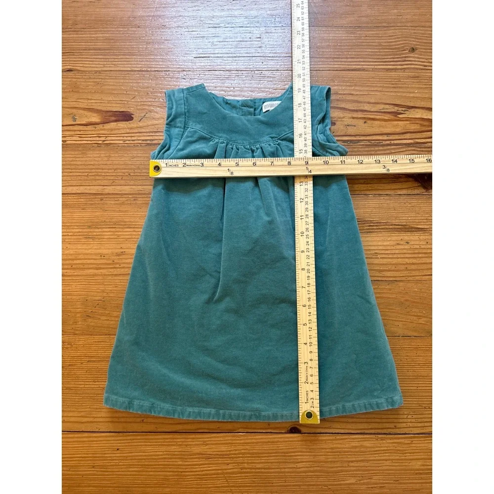 Gymboree Corduroy‎ Dress Toddler Girls Teal Sleeveless Pleated A-Line SIZE 2T